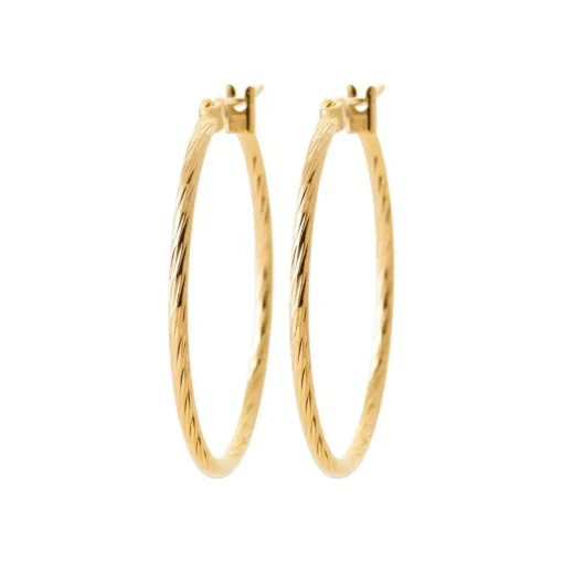 Créoles femme plaqué or 3 mm - Y6Z4U30
