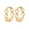 Créoles femme plaqué or 2 mm - Y633W00