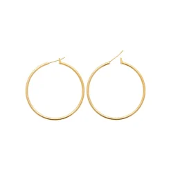 Créoles femme plaqué or 4 mm simples - YUU40