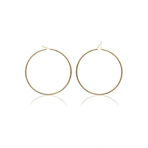 Créoles femme plaqué or 2 mm - YUUY5