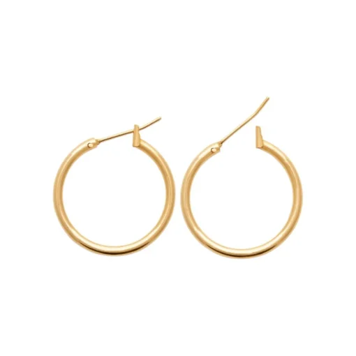 Créoles femme plaqué or 2 mm simples - YUUY0