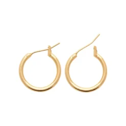 Créoles femme plaqué or 12 mm - YUUZ4