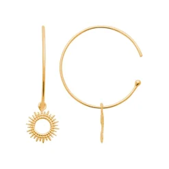 Créoles femme plaqué or 3 mm - Y6Y6300
