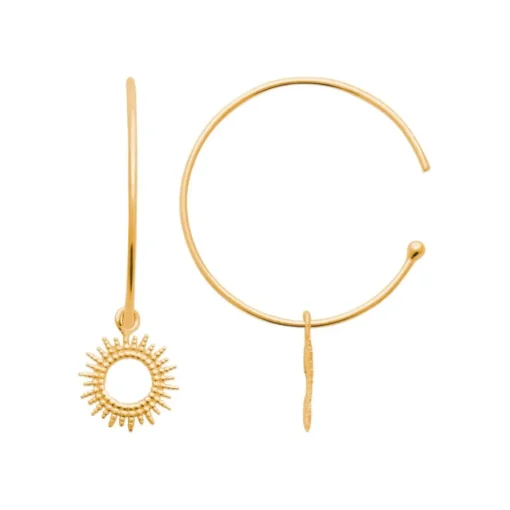 Créoles femme plaqué or 3 mm - Y6Y6300