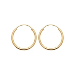 Créoles femme plaqué or 2 mm - Y0YYY0