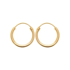Créoles femme plaqué or 14 mm - Y0YYZ6