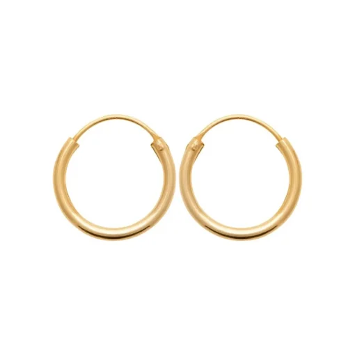 Créoles femme plaqué or 14 mm - Y0YYZ6