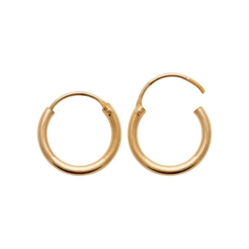 Créoles femme plaqué or 14 mm - Y0YYZ4