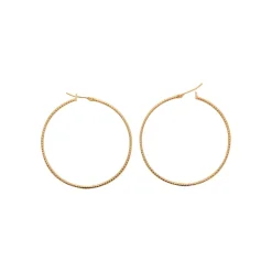 Créoles femme plaqué or 5 mm - Y6YY550