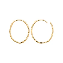 Créoles femme plaqué or 24 mm 21 mm - Y634400