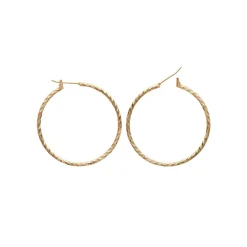 Créoles femme plaqué or 4 mm - Y6Z5Y40