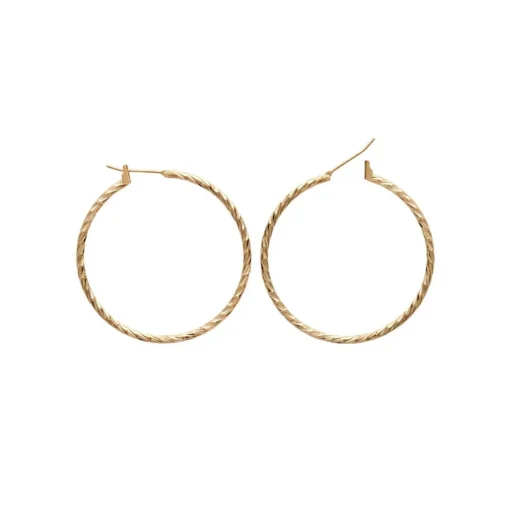 Créoles femme plaqué or 4 mm - Y6Z5Y40