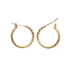 Créoles femme plaqué or 2 mm - Y6Z5YY0