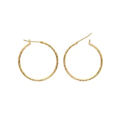 Créoles femme plaqué or 3 mm - Y6Z4U30
