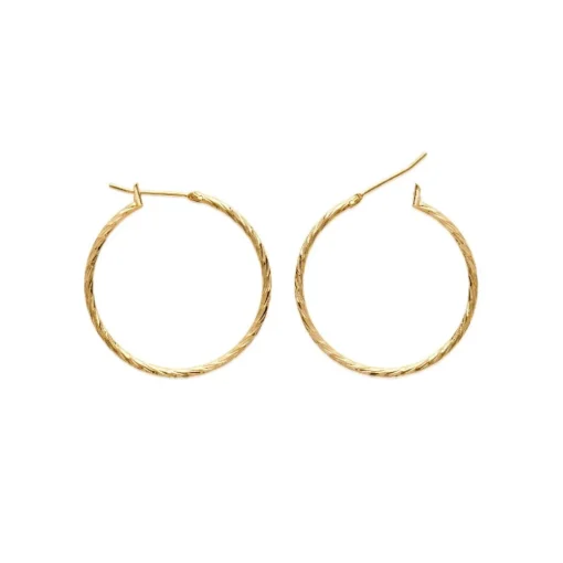 Créoles femme plaqué or 3 mm - Y6Z4U30