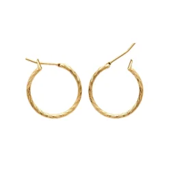 Créoles femme plaqué or 2 mm - Y6Z4UY0