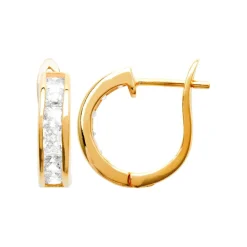 Créoles femme plaqué or 16 mm - Y6603YZ