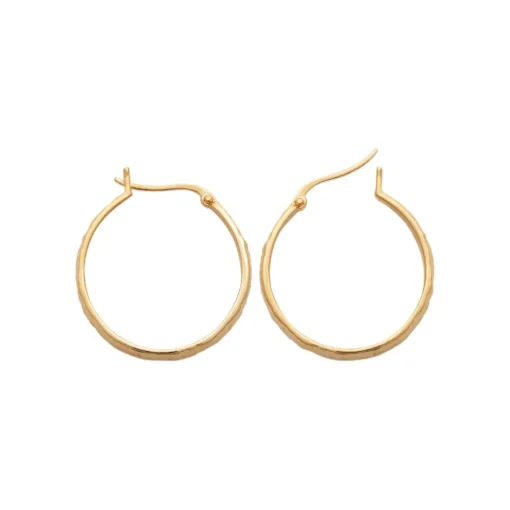 Créoles femme plaqué or 25 mm - Y633600