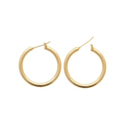Créoles femme plaqué or 3 mm - Y0Y33VZ30