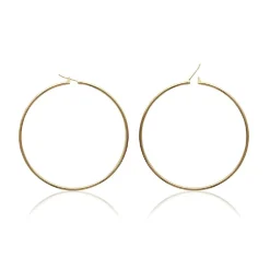 Créoles femme plaqué or 6 mm simples - YUU60