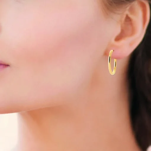 Créoles femme plaqué or 4 mm - Y0Y33VZ40