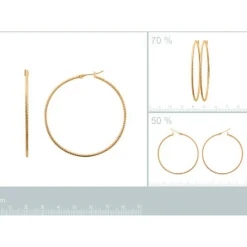 Créoles femme plaqué or 5 mm - Y6YY550