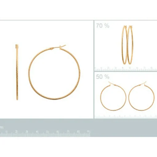 Créoles femme plaqué or 5 mm - Y6YY550