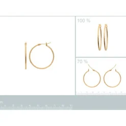 Créoles femme plaqué or 29 mm - Y6YY530