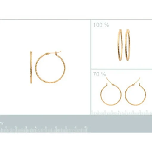 Créoles femme plaqué or 29 mm - Y6YY530