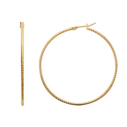 Créoles femme plaqué or 5 mm - Y6YY550