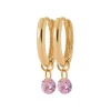 Créoles femme plaqué or teinté serti clos 12 mm - Y636UV0