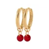 Créoles femme plaqué or teinté serti clos 12 mm - Y636UY0