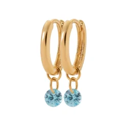 Créoles femme plaqué or teinté serti clos 12 mm - Y636U60