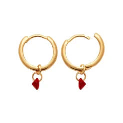 Créoles femme plaqué or teinté serti clos 12 mm - Y636UY0