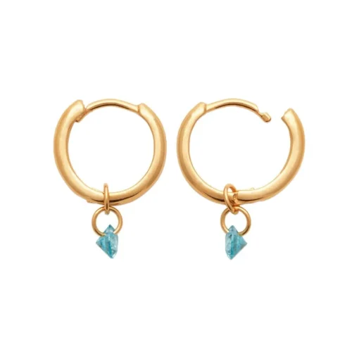 Créoles femme plaqué or teinté serti clos 12 mm - Y636U60