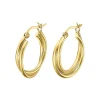 Créoles Lotus Silver Hoops LP3385-4-2 Argent doré