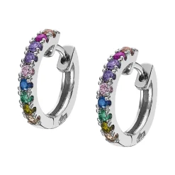 Créoles Lotus Silver Rainbow LP1993-4-1 Argent Multicolore