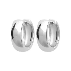 Créoles mixte argent rhodié 19 mm - W66503