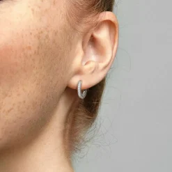Créoles Pandora Signature Cœur Pavé