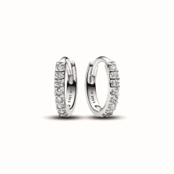 Créoles Pandora Timeless - Enveloppantes Scintillantes en Argent 925/1000