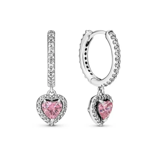Créoles Pandora Timeless - Cœur Halo Scintillant