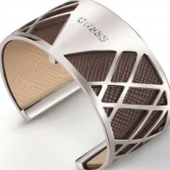 Cuir LARGE pour Bracelet My Bangle Guess UBS84027 - Cuir My Bangle Large Beige Marron Femme
