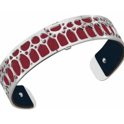 Cuir pour Bracelet Les Georgettes CUIR BLEU PETROLE-FRAMBOISE - Cuir pour Bracelet Réversible Interchangeable Femme