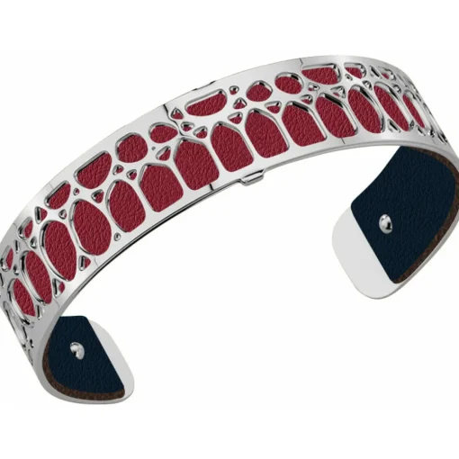 Cuir pour Bracelet Les Georgettes CUIR BLEU PETROLE-FRAMBOISE - Cuir pour Bracelet Réversible Interchangeable Femme
