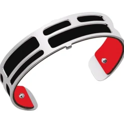 Cuir pour Bracelet Les Georgettes CUIR ROUGE VERNIS-NOIR - Cuir pour Bracelet Réversible Interchangeable Femme