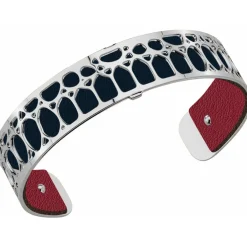 Cuir pour Bracelet Les Georgettes CUIR BLEU PETROLE-FRAMBOISE - Cuir pour Bracelet Réversible Interchangeable Femme