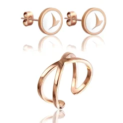 Ensemble Bijoux Femme Emily Westwood WS053R - Acier Doré rose