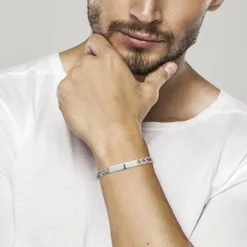 Gourmette homme argent rhodié 7 mm - W3300WYZ
