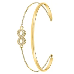 Jonc Femme So Charm - B3238-DORE - Bracelet Infini Doré