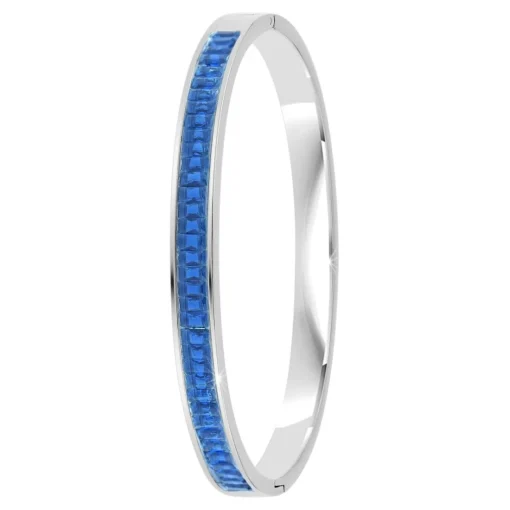 Jonc Femme So Charm - B4337-ARGENT-SAPPHIRE - Bracelet Mode Argenté